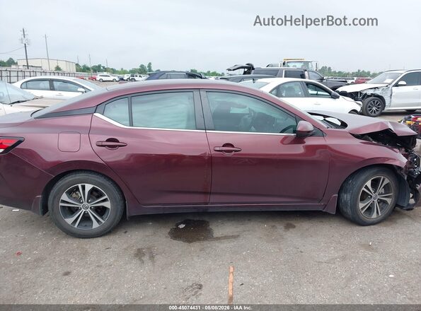 3N1AB8CV0NY306233 2022 NISSAN SENTRA Maroon Rear interior view