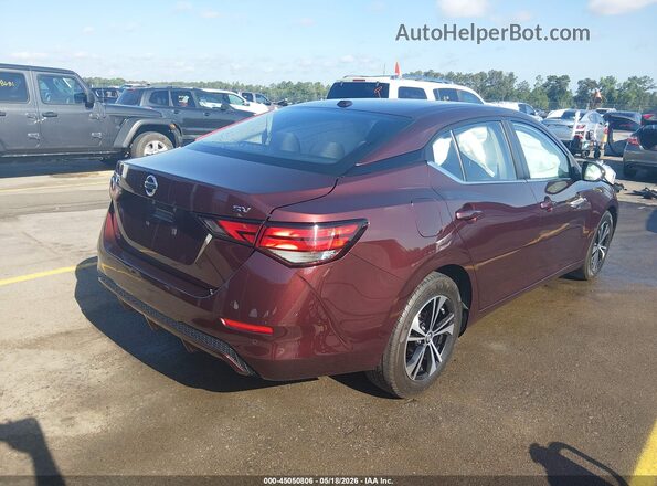 3N1AB8CV0PY296774 2023 NISSAN SENTRA Burgundy Trasero derecho