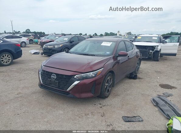 3N1AB8CV0RY284627 2024 NISSAN SENTRA Темно-бордовый Передняя левая четверть
