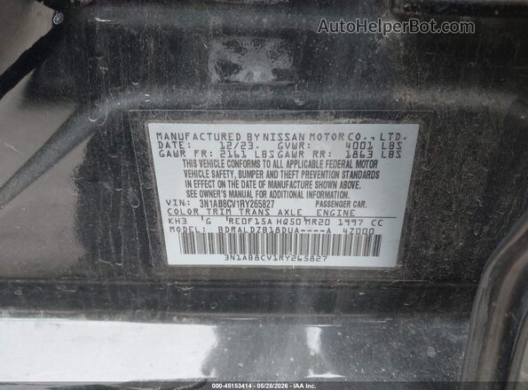3N1AB8CV1RY265827 2024 NISSAN SENTRA Blue Engine compartment view