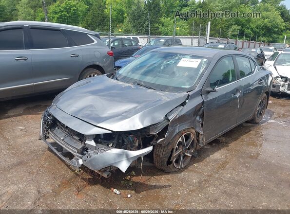 3N1AB8CV1RY379875 2024 NISSAN SENTRA Gray Առջևի ձախ երեք քառորդ տեսարան