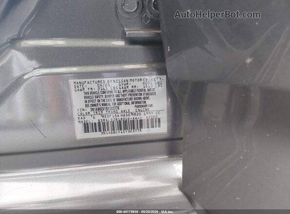 3N1AB8CV1SY323778 2025 NISSAN SENTRA Gray 