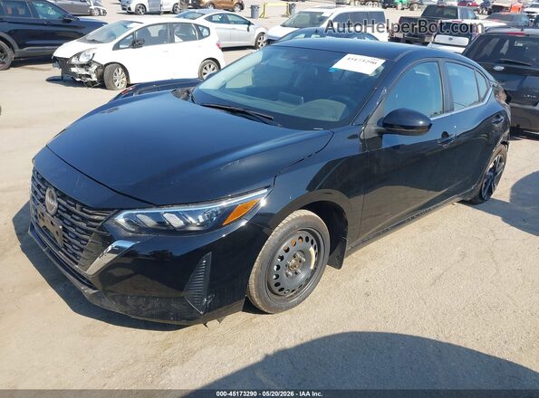 3N1AB8CV1SY373807 2025 NISSAN SENTRA Black Առջևի ձախ երեք քառորդ տեսարան