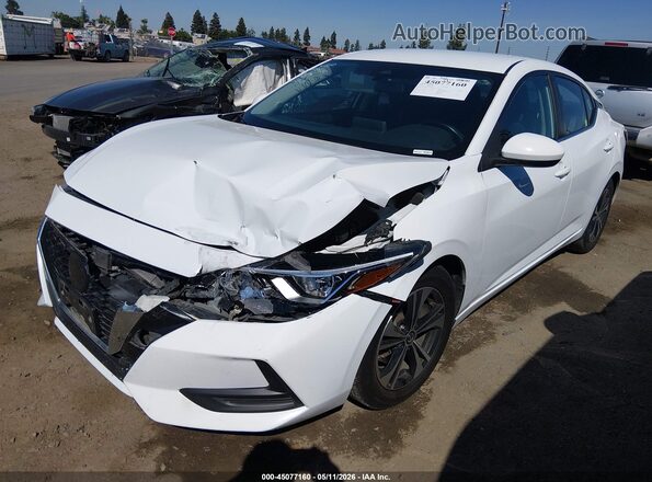 3N1AB8CV2NY224049 2022 NISSAN SENTRA White წინა მარცხენა ხედი სამი მეოთხედიდან