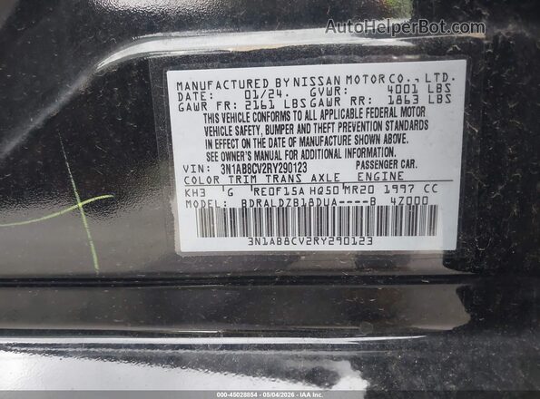 3N1AB8CV2RY290123 2024 NISSAN SENTRA Black Вид підкапотного простору