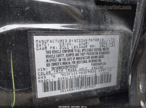 3N1AB8CV2RY323427 2024 NISSAN SENTRA Черный Вид подкапотного пространства