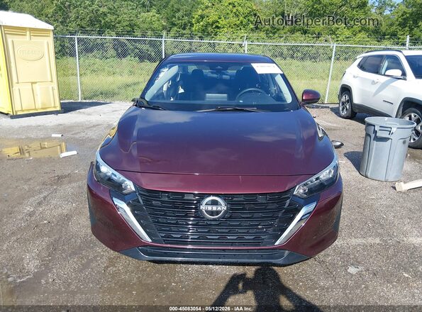 3N1AB8CV2RY336663 2024 NISSAN SENTRA Burgundy ხელსაწყოთა პანელის ხედი