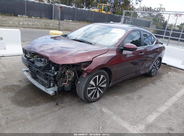 3N1AB8CV2RY379853 2024 NISSAN SENTRA Burgundy Vista tres cuartos delantera izquierda