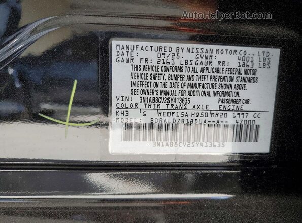 3N1AB8CV2SY413635 2025 NISSAN SENTRA Black Вид підкапотного простору