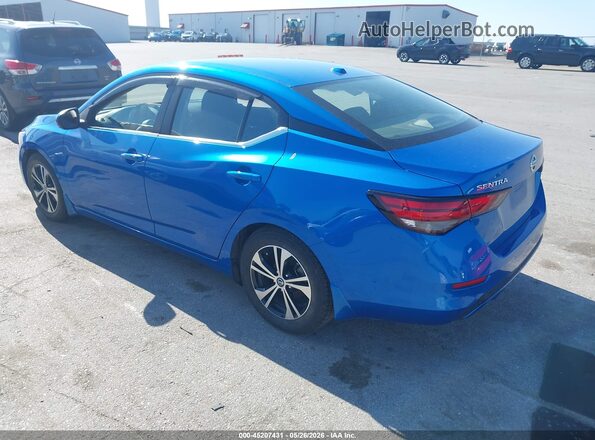 3N1AB8CV3LY302514 2020 NISSAN SENTRA Blue Trasero izquierdo