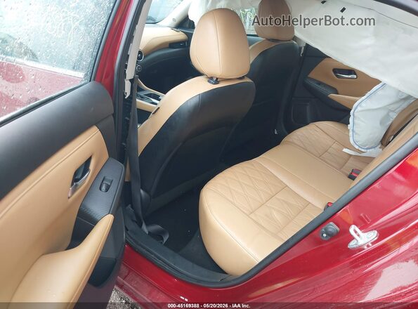3N1AB8CV3MY217433 2021 NISSAN SENTRA Red VIN კოდის სტიკერის ხედი