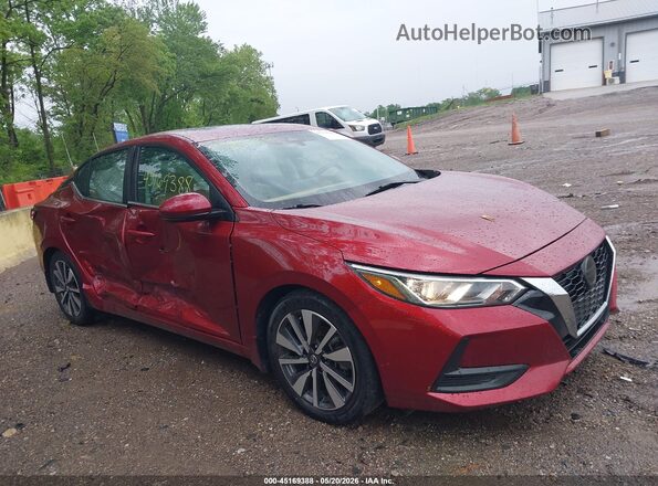 3N1AB8CV3MY217433 2021 NISSAN SENTRA Red წინა ხედი