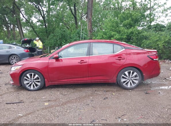 3N1AB8CV3MY217433 2021 NISSAN SENTRA Red სალონის 360-გრადუსიანი ხედი