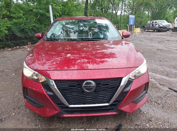 3N1AB8CV3MY217433 2021 NISSAN SENTRA Red ხელსაწყოთა პანელის ხედი
