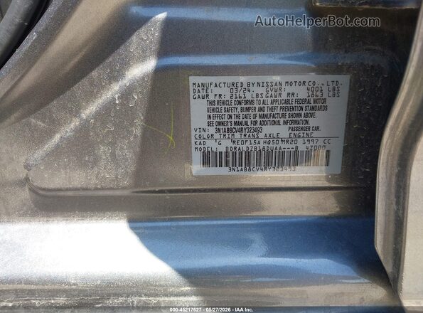 3N1AB8CV4RY323493 2024 NISSAN SENTRA Серый Вид подкапотного пространства