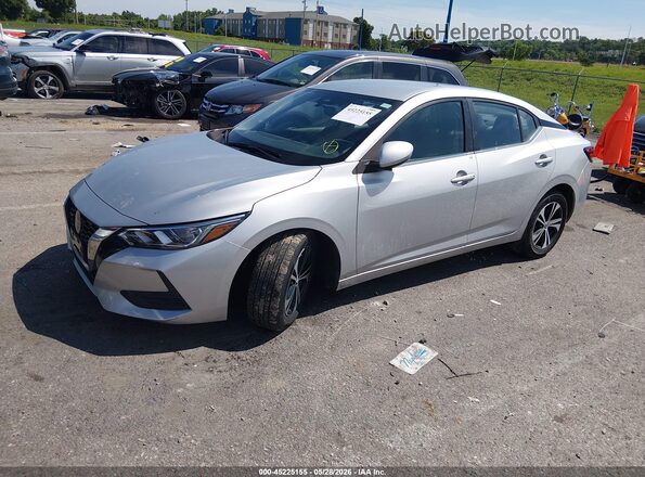 3N1AB8CV5PY293188 2023 NISSAN SENTRA Silver წინა მარცხენა ხედი სამი მეოთხედიდან