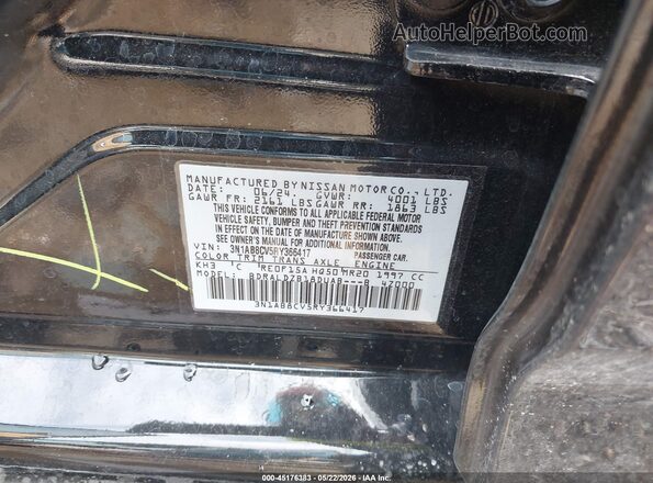 3N1AB8CV5RY366417 2024 NISSAN SENTRA Black ძრავის განყოფილების ხედი