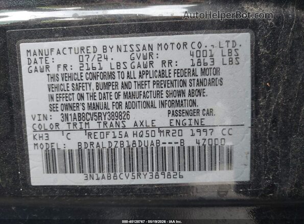 3N1AB8CV5RY389826 2024 NISSAN SENTRA Black Вид підкапотного простору