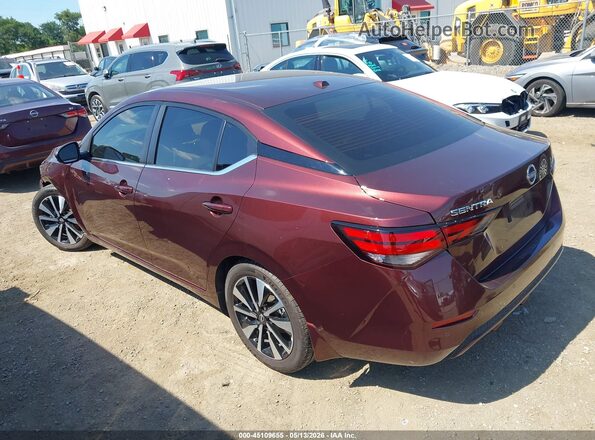 3N1AB8CV5SY221772 2025 NISSAN SENTRA Burgundy Trasero izquierdo