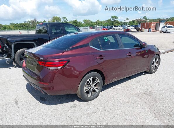3N1AB8CV6LY228750 2020 NISSAN SENTRA Burgundy Rear right