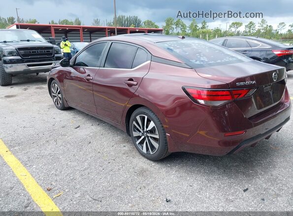 3N1AB8CV6MY291378 2021 NISSAN SENTRA Burgundy Tył lewy
