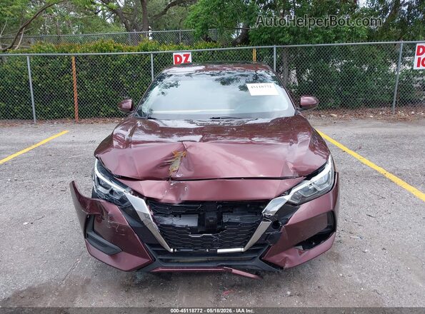 3N1AB8CV6MY291378 2021 NISSAN SENTRA Burgundy Widok z przodu