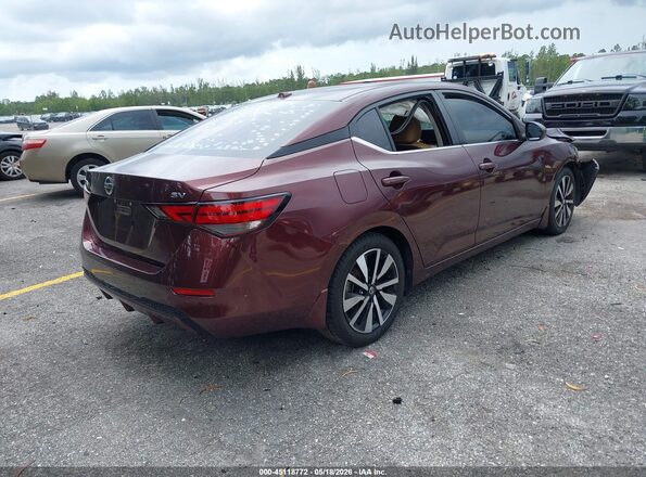 3N1AB8CV6MY291378 2021 NISSAN SENTRA Burgundy Tył prawy