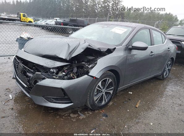 3N1AB8CV6MY303433 2021 NISSAN SENTRA Gray Առջևի ձախ երեք քառորդ տեսարան