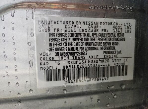 3N1AB8CV6RY284647 2024 NISSAN SENTRA Gray Շարժիչի բաժամունքի տեսք