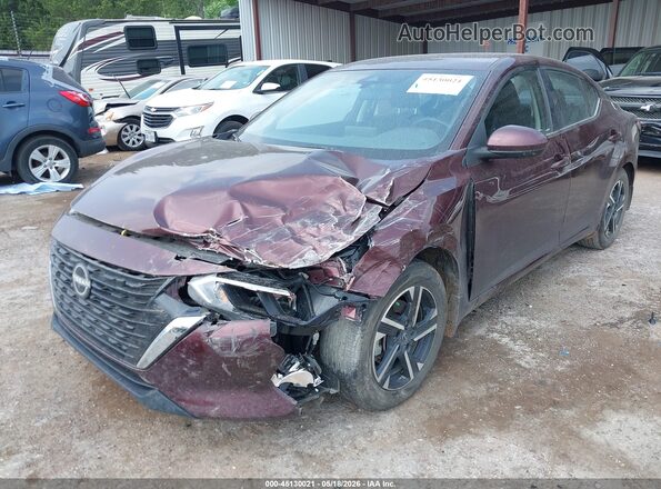 3N1AB8CV6SY325445 2025 NISSAN SENTRA Maroon Front left