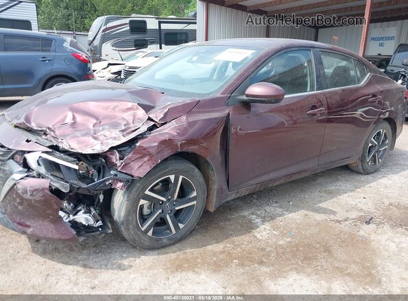 3N1AB8CV6SY325445 2025 NISSAN SENTRA Maroon 360 interior view