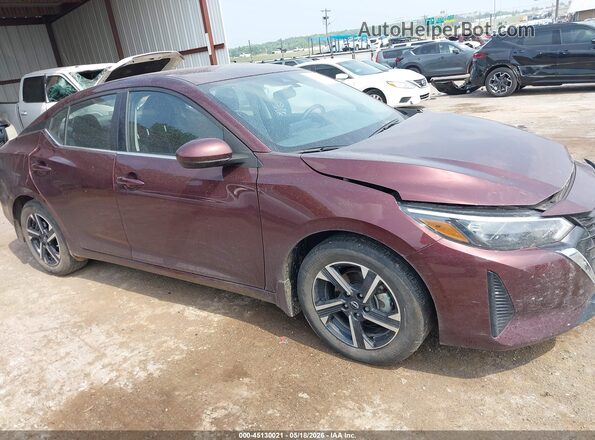 3N1AB8CV6SY325445 2025 NISSAN SENTRA Maroon Rear interior view