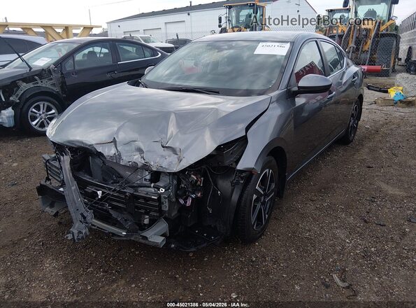 3N1AB8CV6SY367503 2025 NISSAN SENTRA Gray Առջևի ձախ երեք քառորդ տեսարան
