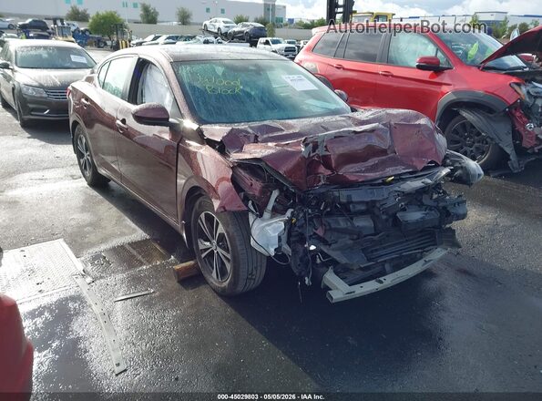 3N1AB8CV7MY267333 2021 NISSAN SENTRA Бордовый 