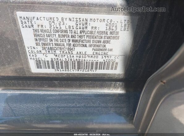 3N1AB8CV7RY218947 2024 NISSAN SENTRA Gray Widok komory silnika