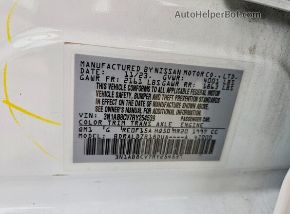 3N1AB8CV7RY254539 2024 NISSAN SENTRA White Vista del compartimento del motor