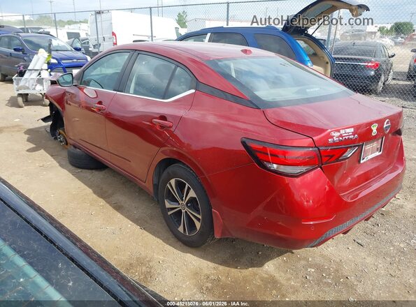 3N1AB8CV8MY242635 2021 NISSAN SENTRA Burgundy Задня ліва чверть