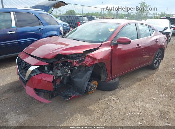 3N1AB8CV8MY242635 2021 NISSAN SENTRA Burgundy Передня ліва чверть