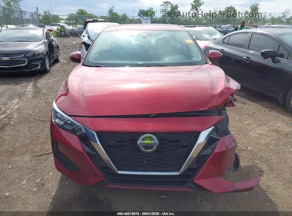 3N1AB8CV8MY242635 2021 NISSAN SENTRA Burgundy Вид щитка приладів