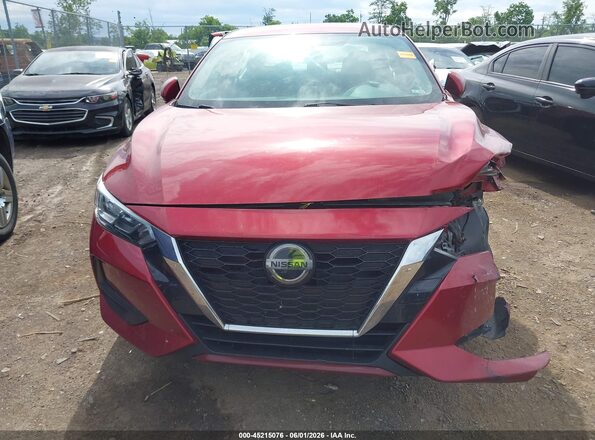3N1AB8CV8MY242635 2021 NISSAN SENTRA Burgundy Вид спереду