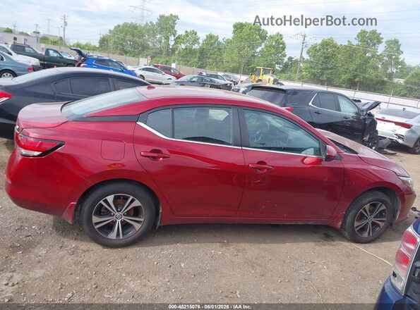 3N1AB8CV8MY242635 2021 NISSAN SENTRA Burgundy Вид задньої частини салону