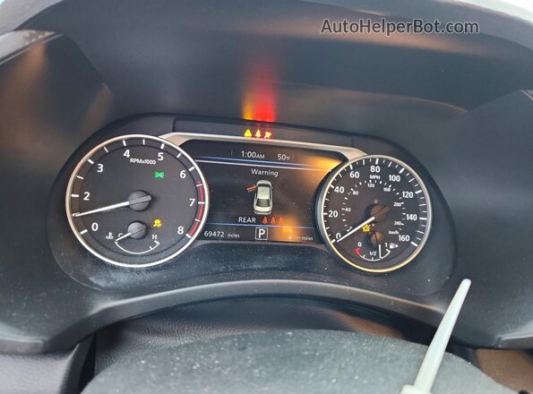 3N1AB8CV8MY284237 2021 NISSAN SENTRA White ხელსაწყოთა პანელის ხედი