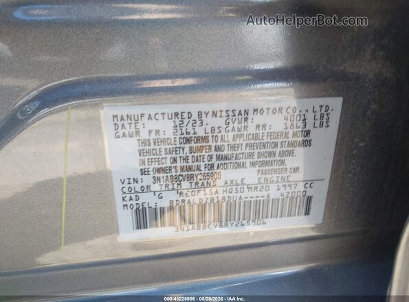 3N1AB8CV8RY265906 2024 NISSAN SENTRA Gray Շարժիչի բաժամունքի տեսք