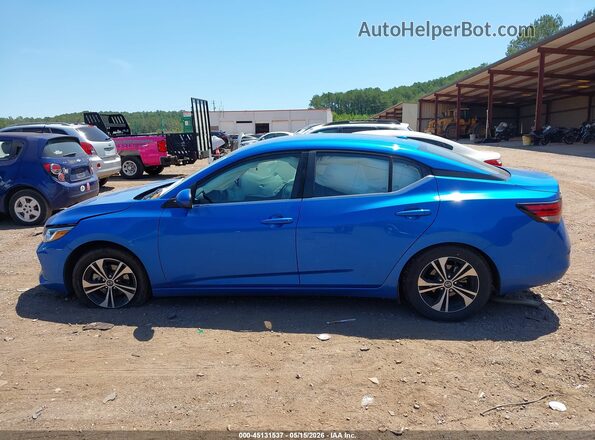 3N1AB8CV9NY302343 2022 NISSAN SENTRA Blue Սալոնի 360 աստիճան տեսք