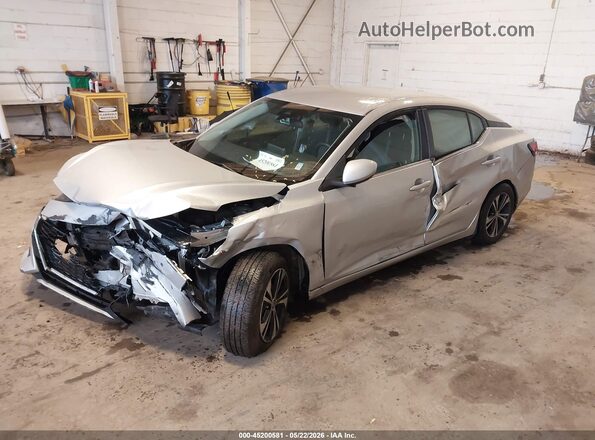 3N1AB8CV9PY256211 2023 NISSAN SENTRA Silver Vista tres cuartos delantera izquierda