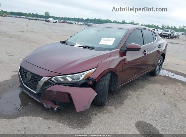 3N1AB8CV9PY322305 2023 NISSAN SENTRA Burgundy Przód lewy