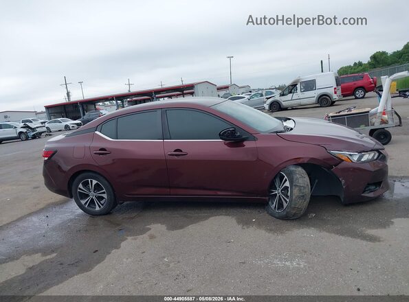 3N1AB8CV9PY322305 2023 NISSAN SENTRA Burgundy Widok wnętrza z tyłu