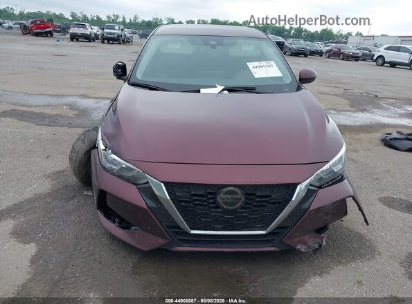 3N1AB8CV9PY322305 2023 NISSAN SENTRA Burgundy Widok zestawu wskaźników