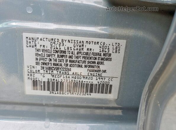 3N1AB8CV9RY223244 2024 NISSAN SENTRA Blue 