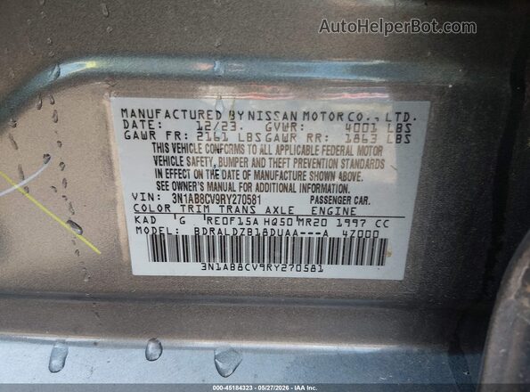 3N1AB8CV9RY270581 2024 NISSAN SENTRA Gray Vista del compartimento del motor